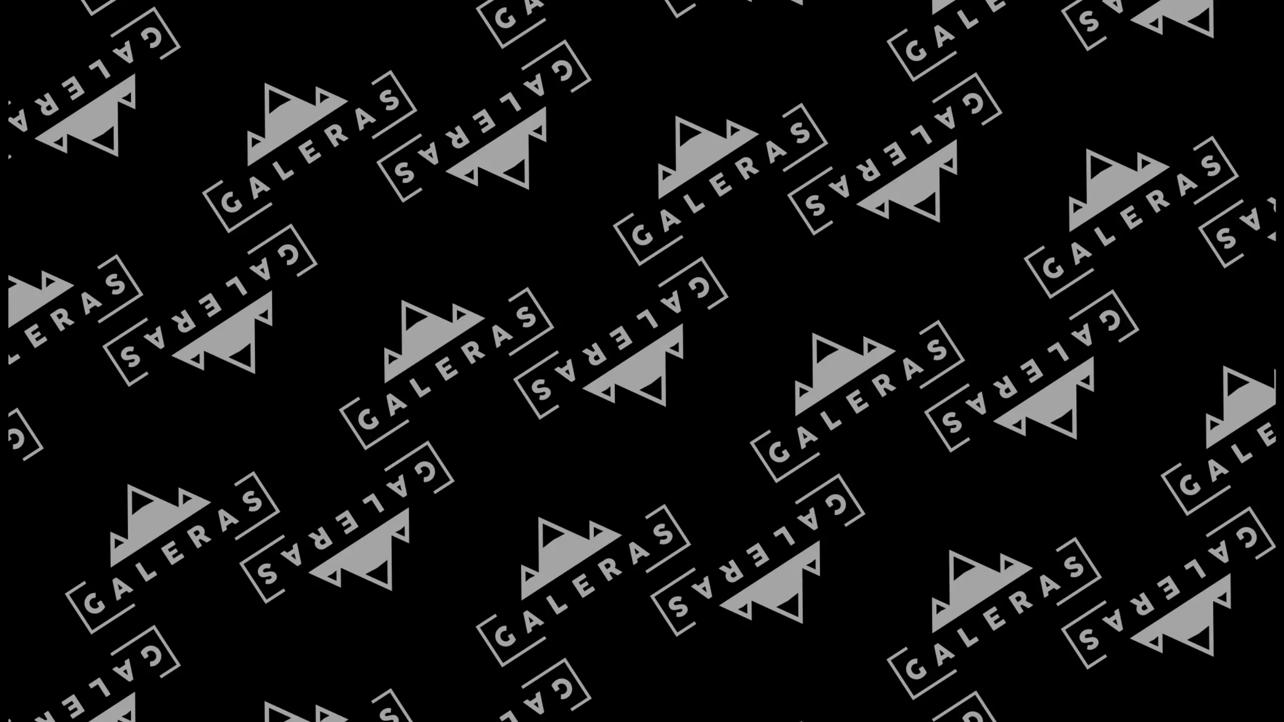 GALERAS — diagonal layout of the logo print on the film face