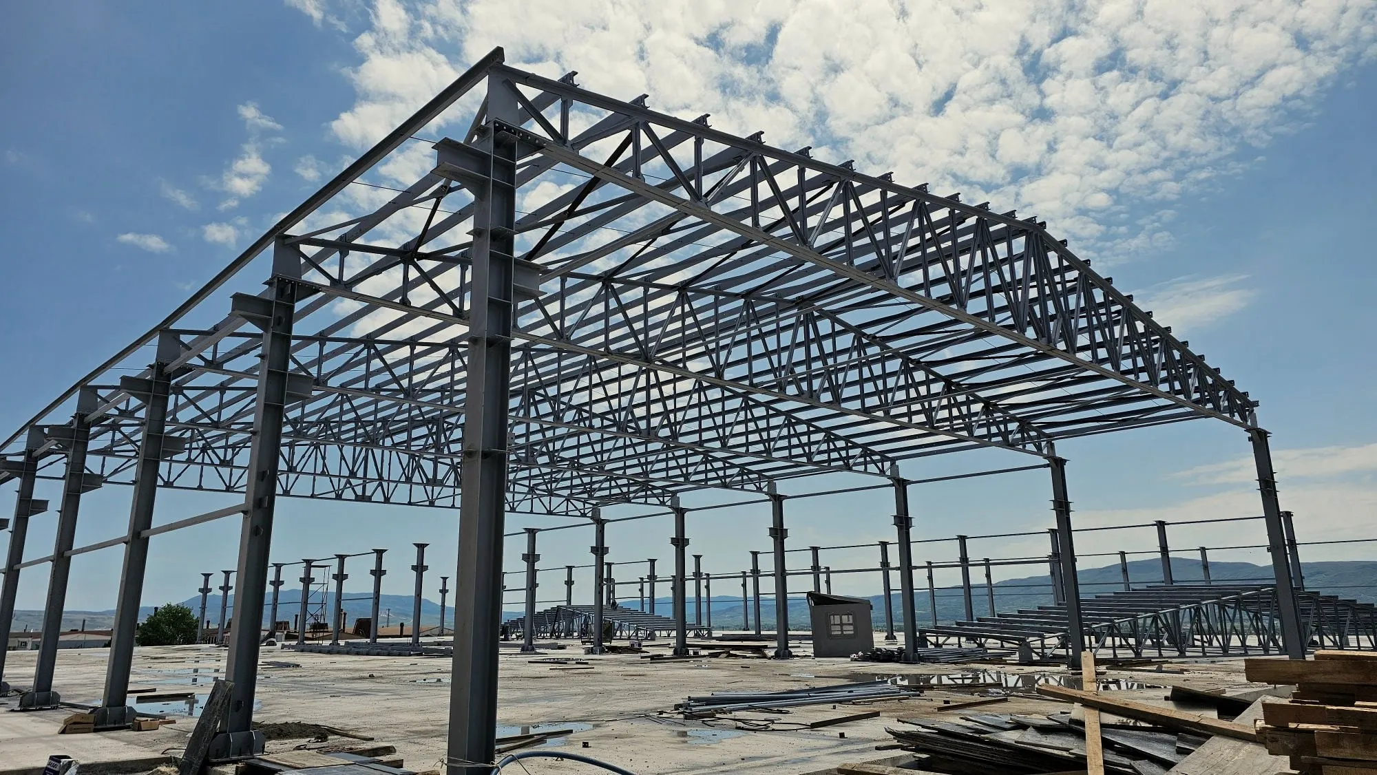 Çorum OSB’deki ikinci fabrikanın çelik konstrüksiyon inşaatı