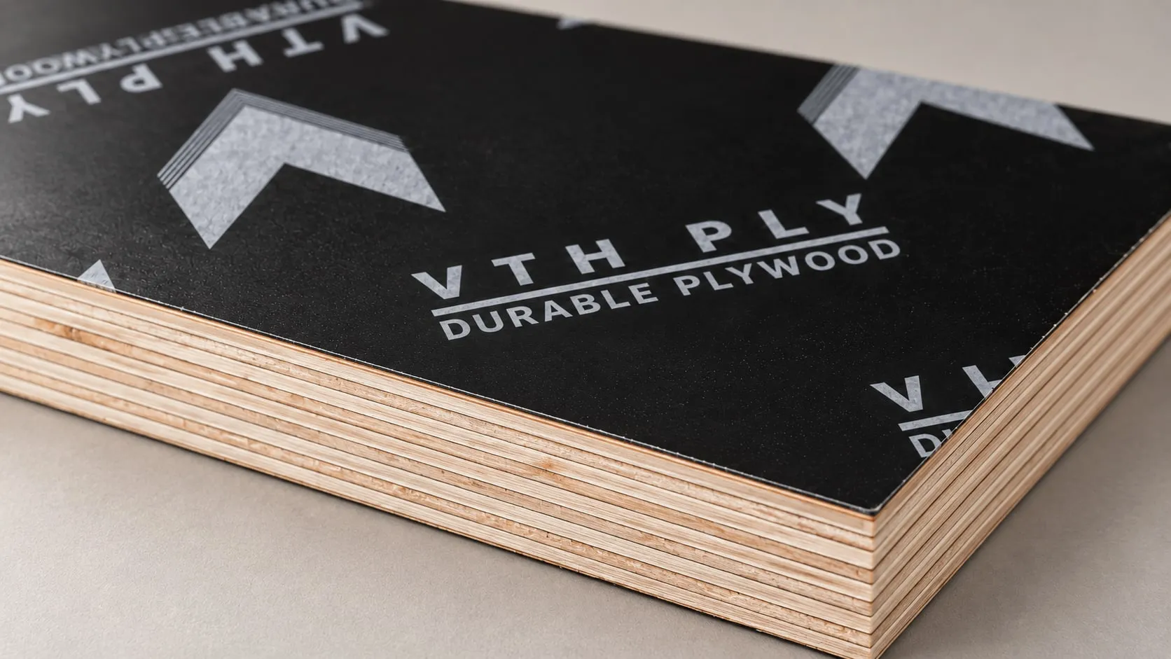 VTH PLY printed black phenolic film faced formwork plywood with a multi-ply veneer edge